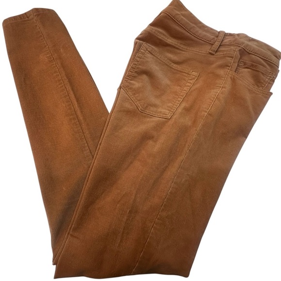 LOFT Camel 5 Pocket High Waist Skinny Corduroy Material Size 4 - Picture 3 of 13